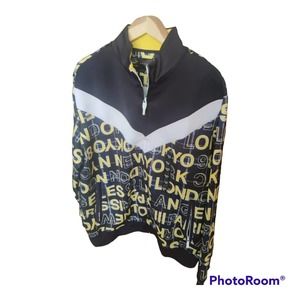 Sean John Men's PLAID CHEVRON BLOCKED TRACK JACKET XL